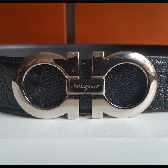 SOLD !!!!!!! Ferragamo Alligator &Crocodile  belt - Picture 2 of 8